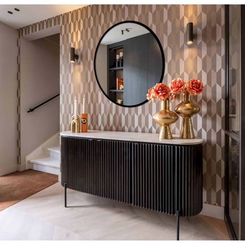 Buffet Élégant Trois Portes Bois Foncé