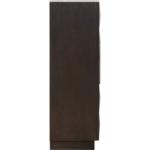 Armoire Élégante Deux Portes Bois Foncé