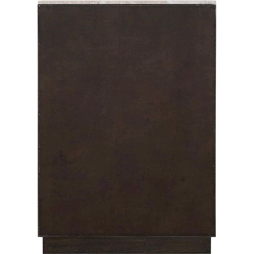 Armoire Élégante Deux Portes Bois Foncé