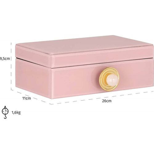 Boîte De Rangement Élégante Rose Jamila