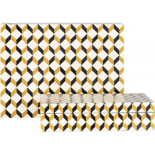 Boîte De Rangement Élégante Noir Et Or