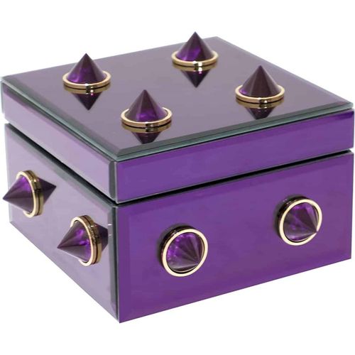 Boîte De Rangement Violette Élégante