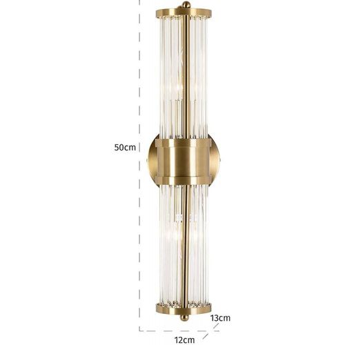 Applique Murale Élégante En Or Brossé