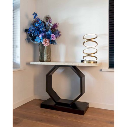 Console Élégante En Travertin Design Unique