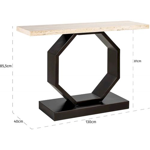 Console Élégante En Travertin Design Unique