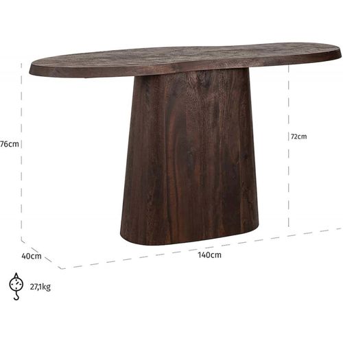 Console Élégante En Bois Foncé Odile