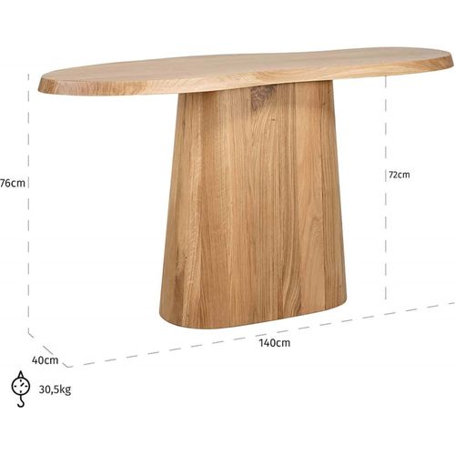 Console En Chêne Naturel Élégante