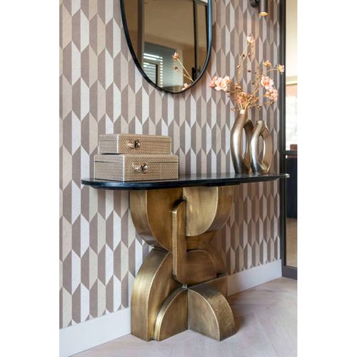 Console Élégante Maddox Noir Et Or