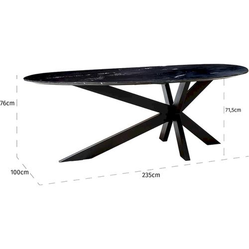 Table à Manger Élégante Trocadero Noire