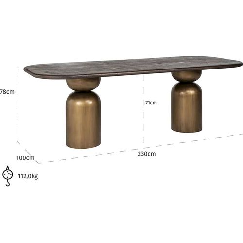 Table à Manger Élégante En Acacia