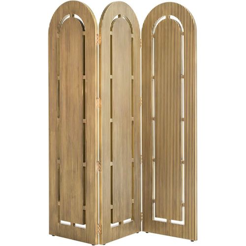 Paravent 150 x 3 x 182 Cm Chic Finition Laiton Brossé