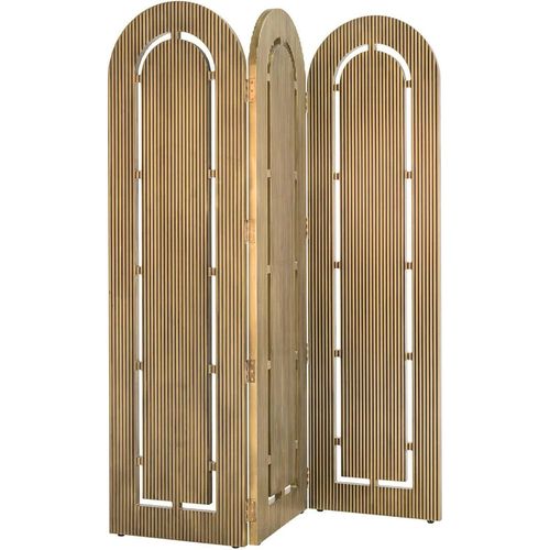 Paravent 150 x 3 x 182 Cm Chic Finition Laiton Brossé