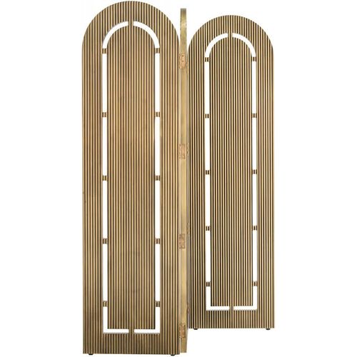 Paravent 150 x 3 x 182 Cm Chic Finition Laiton Brossé