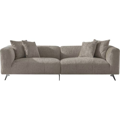 Sofa 3 Places Élégant Beige En Tissu