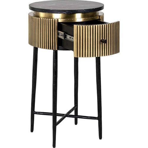 Table D'appoint Élégante En Fer Doré