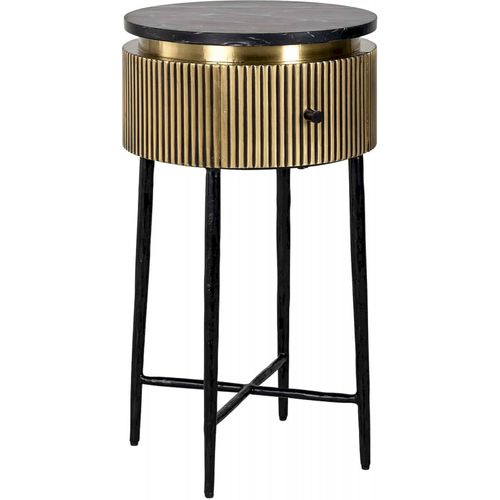 Table D'appoint Élégante En Fer Doré