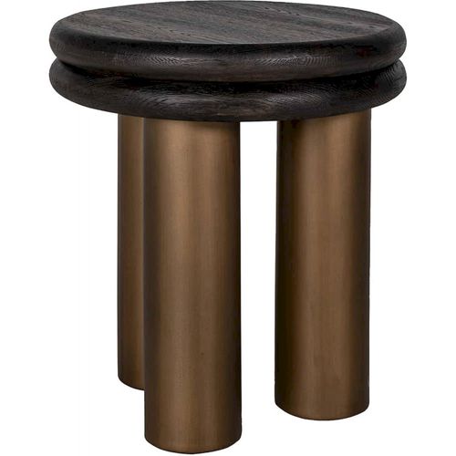 Table D'appoint Élégante Noire Rustique