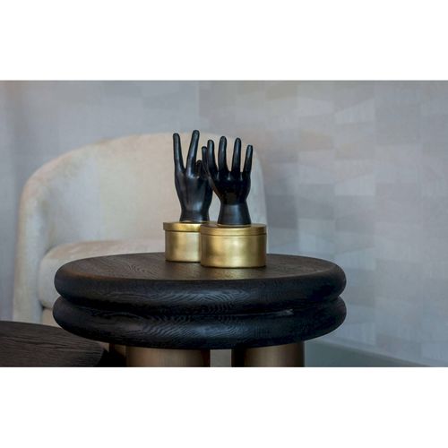 Table D'appoint Élégante Noire Rustique