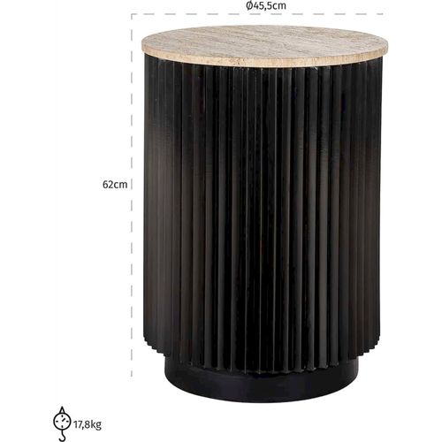 Table D'appoint Élégante Hampton Travertin