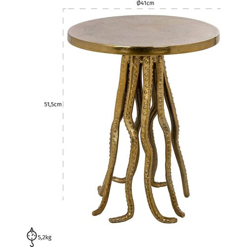 Table D'appoint Élégante En Or