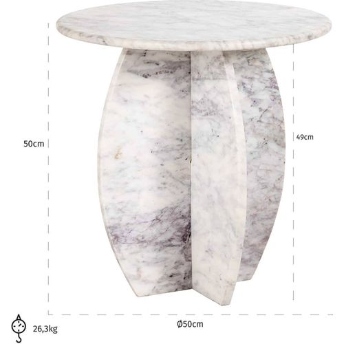 Table D'appoint Élégante En Marbre