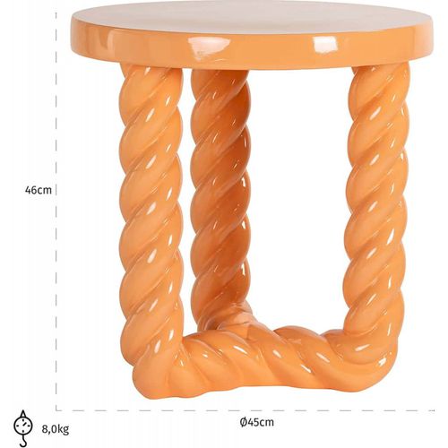 Table D'appoint Rosly Orange Éclatante