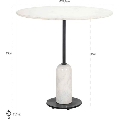 Table Bistro Élégante En Marbre
