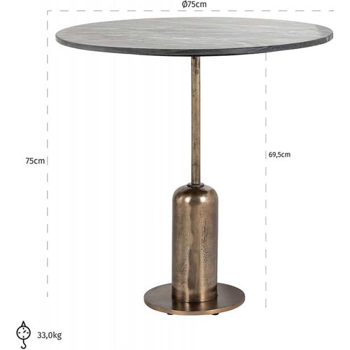 Table Bistro Logan Élégante En Marbre