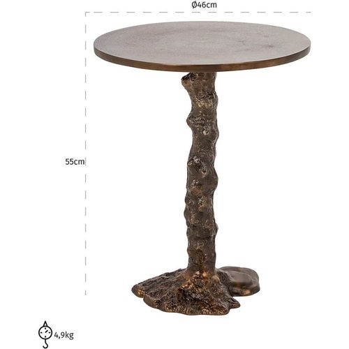 Table D'appoint Misty Bronze Élégance