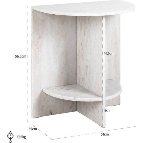 Table D'appoint Élégante En Marbre Beige