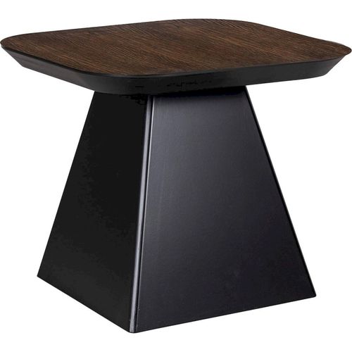 Table D'appoint Élégante En Chêne Foncé