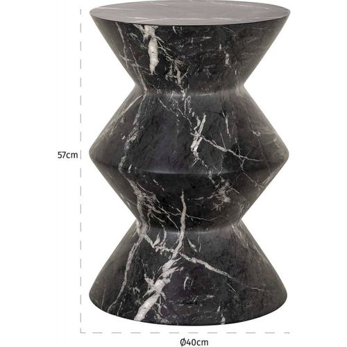 Table D'appoint Effet Marbre Noir