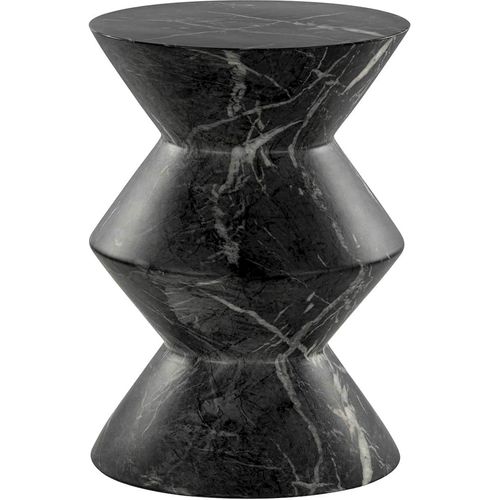 Table D'appoint Effet Marbre Noir