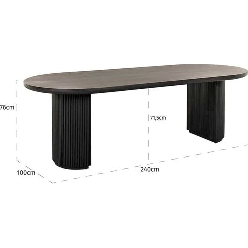 Table à Manger Kingston 240 En Chêne Foncé