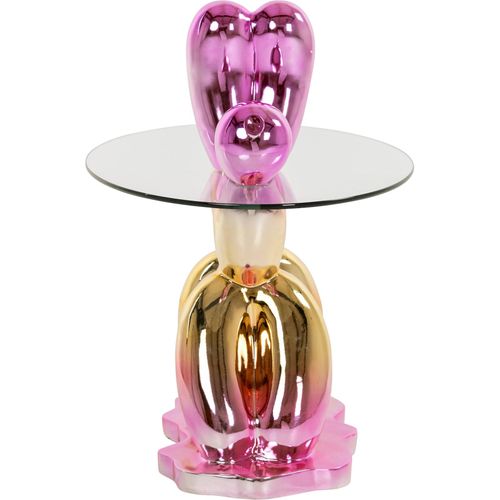 Table D'appoint Élégante En Verre Rose