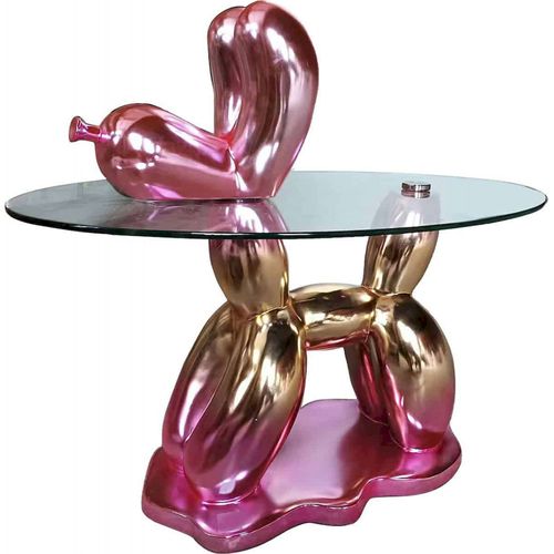 Table D'appoint Élégante En Verre Rose