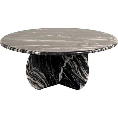 Table Basse Élégante En Marbre Noir