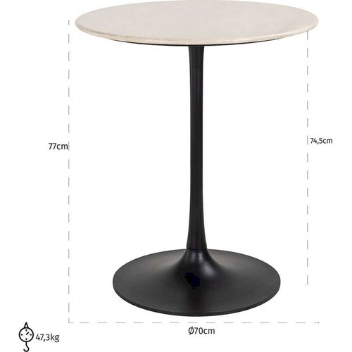 Table Bistro Ronde Élégante En Noir