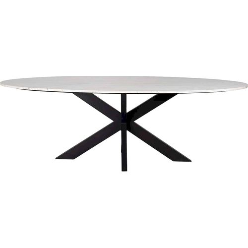 Table Élégante Ovale En Marbre De Carrare