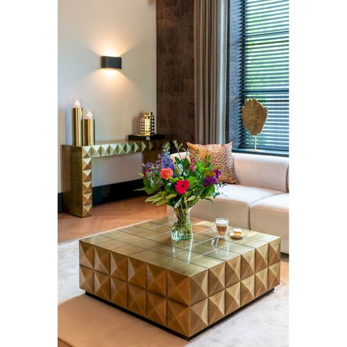 Table De Café Élégante En Laiton