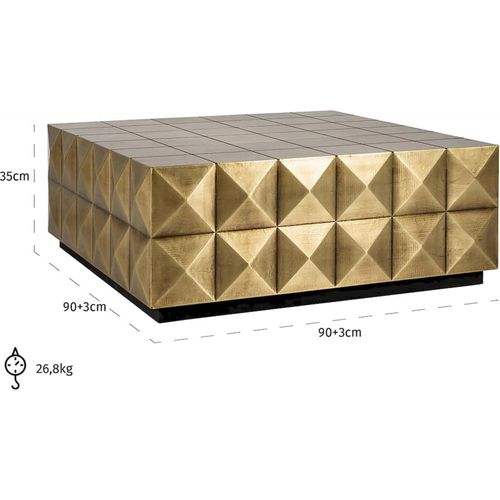 Table De Café Élégante En Laiton