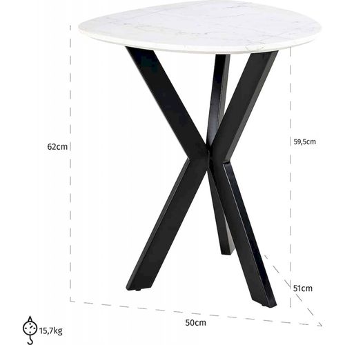 Table D'appoint Trocadero Marbre Blanc