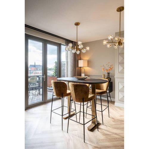 Table De Bar Élégante Noir Et Or