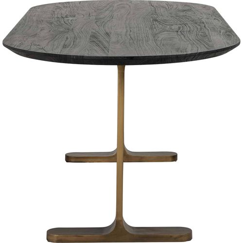 Table Élégante Noir Et Or Pour Salle à Manger