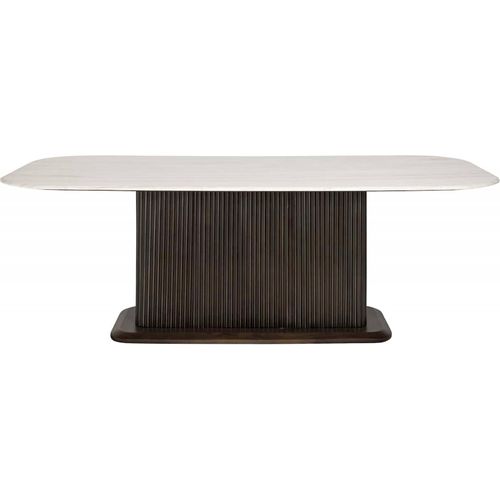 Table Élégante Salle à Manger Bois Foncé