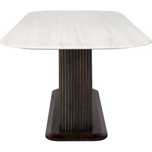 Table Élégante Salle à Manger Bois Foncé