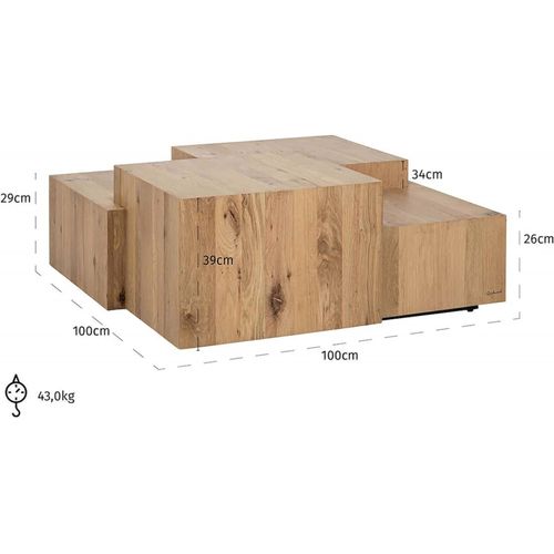 Table De Café Lennox En Chêne Naturel