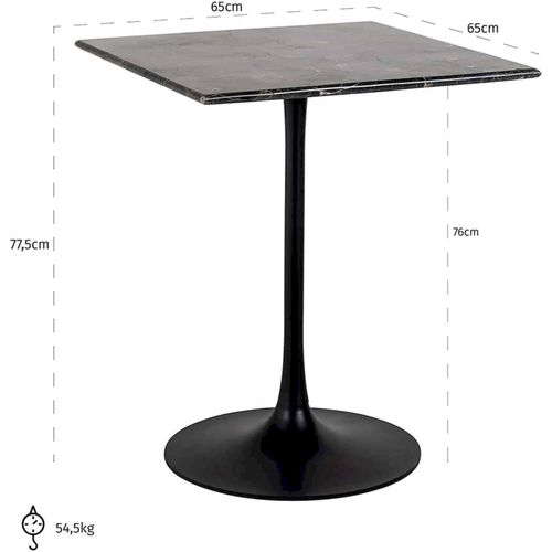 Table Élégante En Marbre Noir