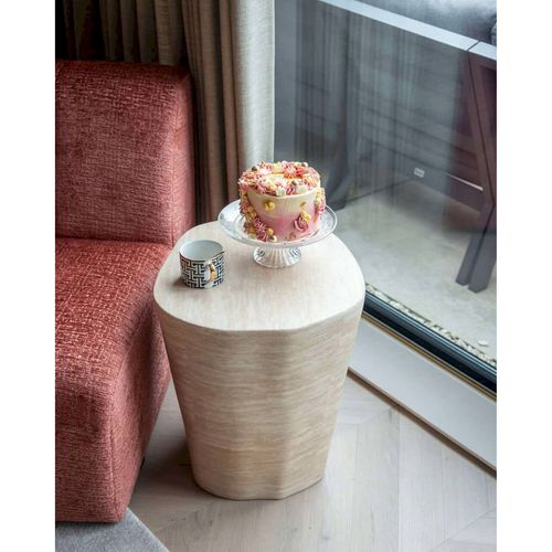 Table Murale En Faux Travertin Beige