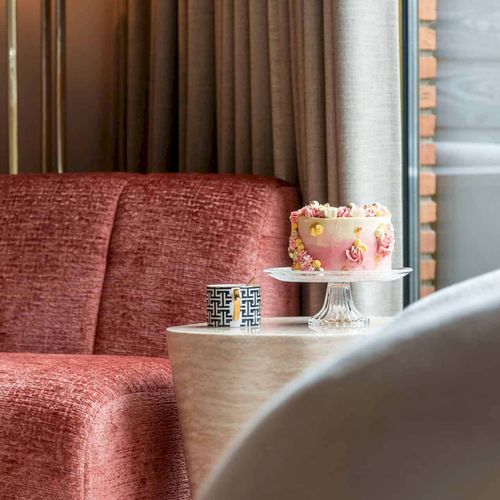 Table Murale En Faux Travertin Beige